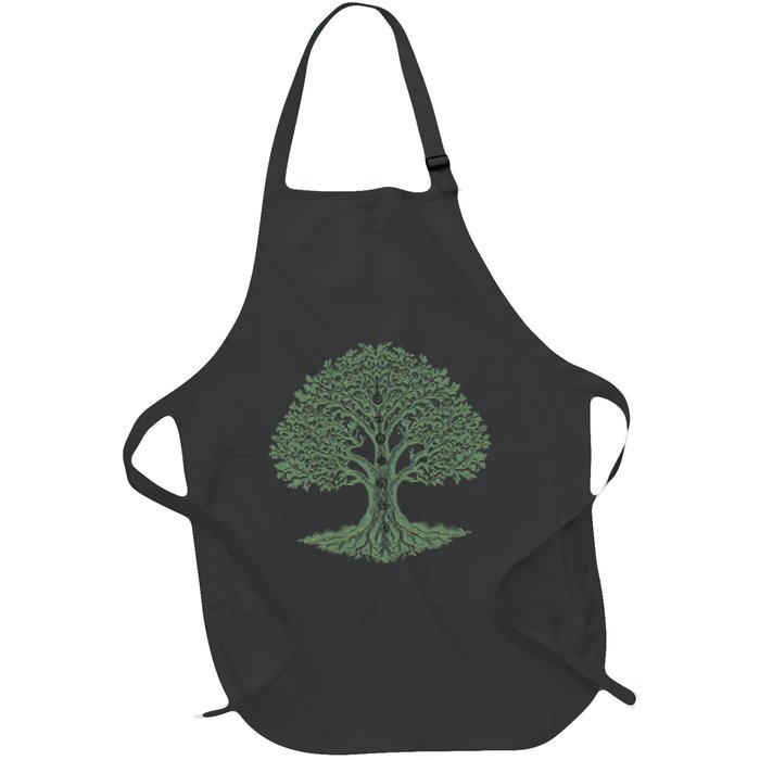 Chakra Tree Of Life Enlightenment Meditation Empath Yoga Full-Length Apron With Pockets