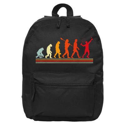 Cute Tennis Player Evolution Retro Vintage Color 16 in Basic Backpack