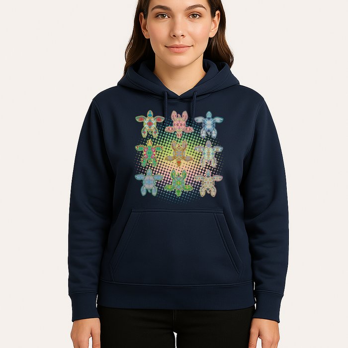 Colorful Tribal Pattern Sea Turtles Hoodie