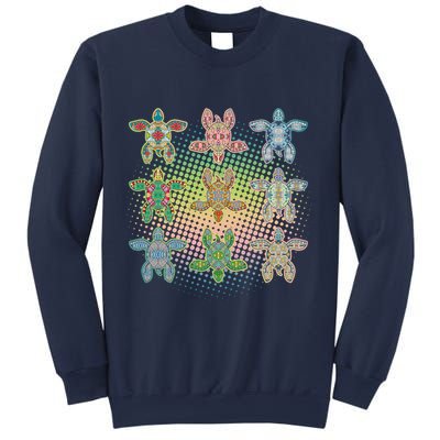 Colorful Tribal Pattern Sea Turtles Sweatshirt