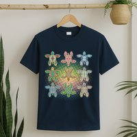 Colorful Tribal Pattern Sea Turtles T-Shirt