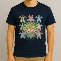 Colorful Tribal Pattern Sea Turtles T-Shirt