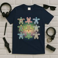 Colorful Tribal Pattern Sea Turtles T-Shirt