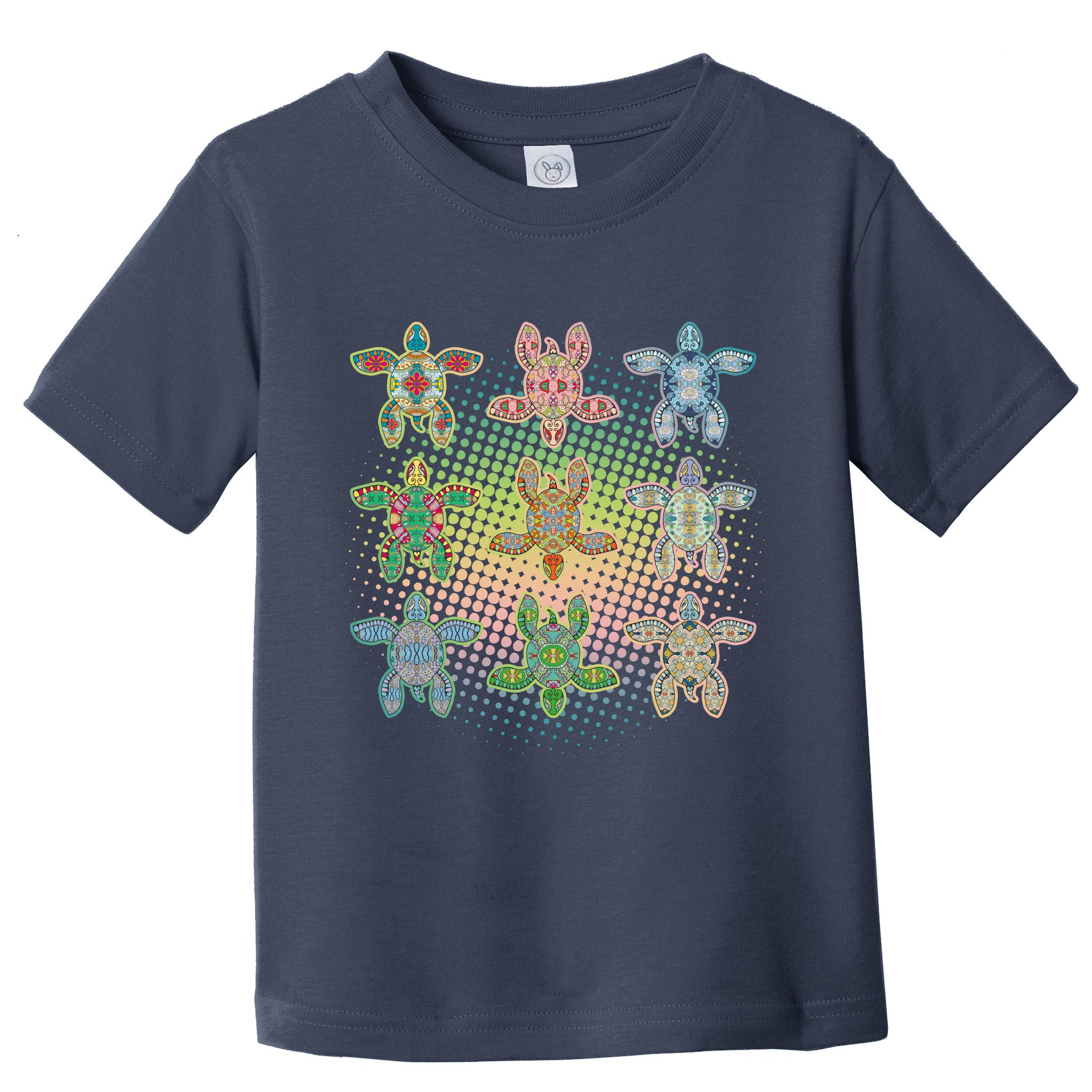 Colorful Tribal Pattern Sea Turtles Toddler T-Shirt