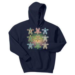 Colorful Tribal Pattern Sea Turtles Kids Hoodie