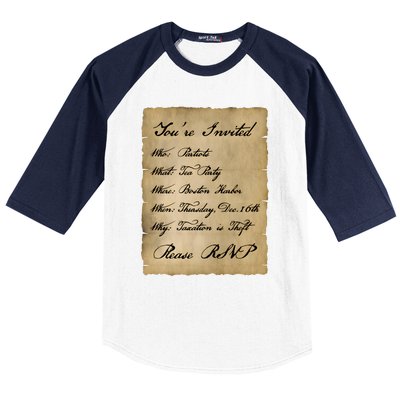 Colonial Tea Party Taxation Is Theft 1776 2A Boston USA Baseball Sleeve Shirt