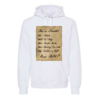 Colonial Tea Party Taxation Is Theft 1776 2A Boston USA Premium Hoodie