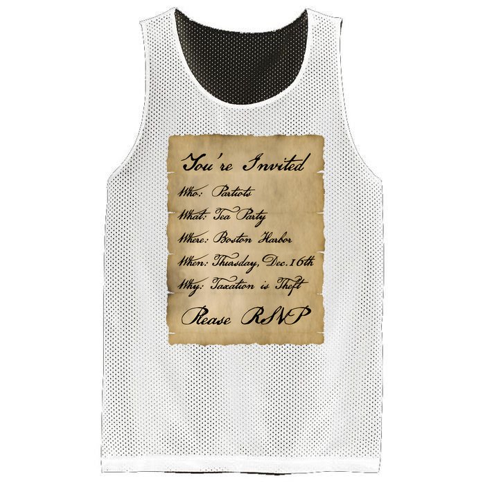 Colonial Tea Party Taxation Is Theft 1776 2A Boston USA Mesh Reversible Basketball Jersey Tank