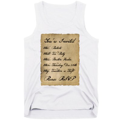 Colonial Tea Party Taxation Is Theft 1776 2A Boston USA Tank Top