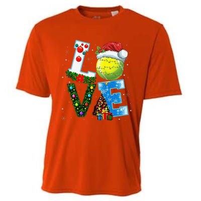 Christmas Tennis Players Lovers Xmas Cooling Performance Crew T-Shirt