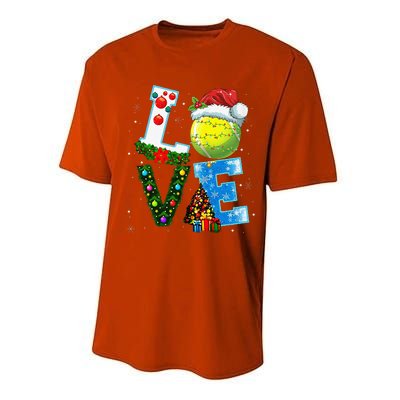 Christmas Tennis Players Lovers Xmas Performance Sprint T-Shirt