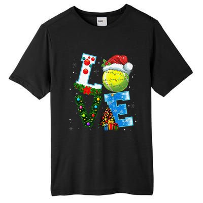 Christmas Tennis Players Lovers Xmas Tall Fusion ChromaSoft Performance T-Shirt