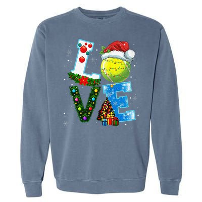 Christmas Tennis Players Lovers Xmas Garment-Dyed Sweatshirt