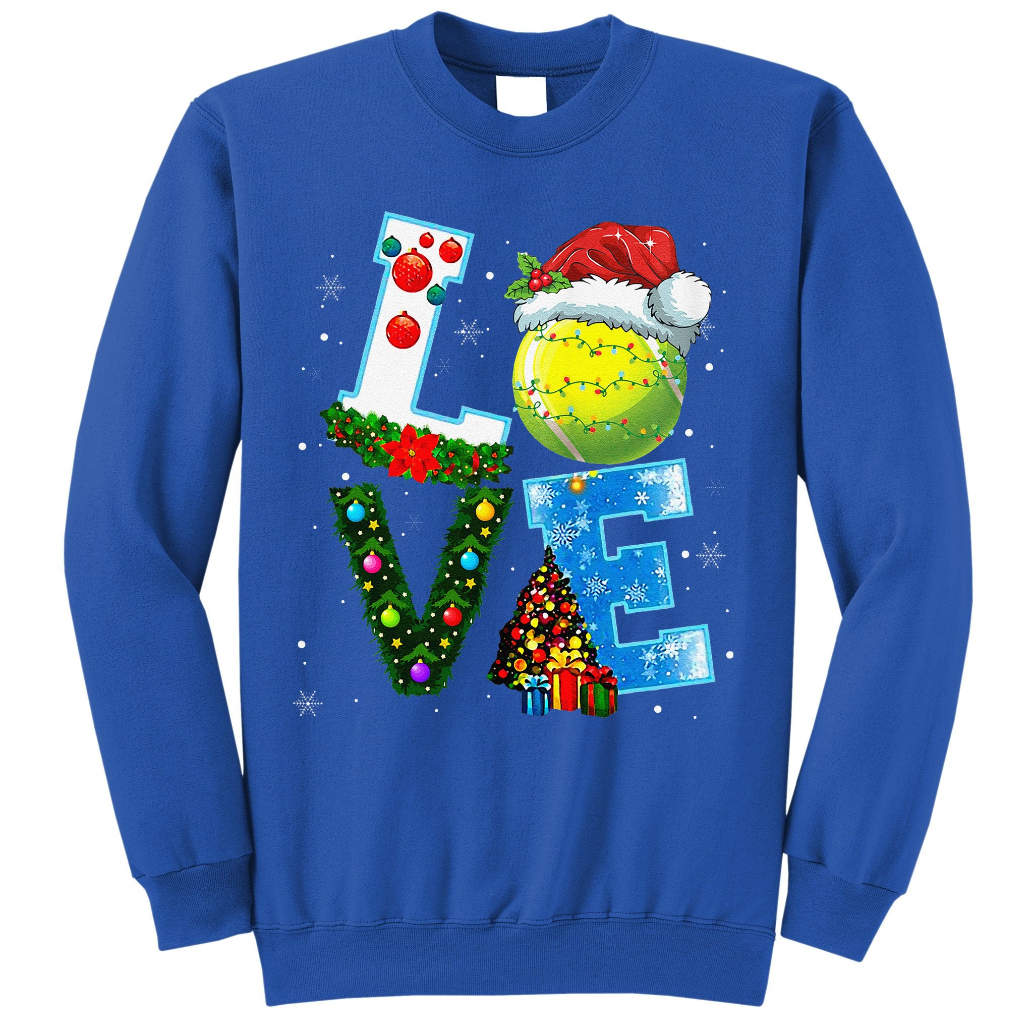 Christmas Tennis Players Lovers Xmas Sweatshirt