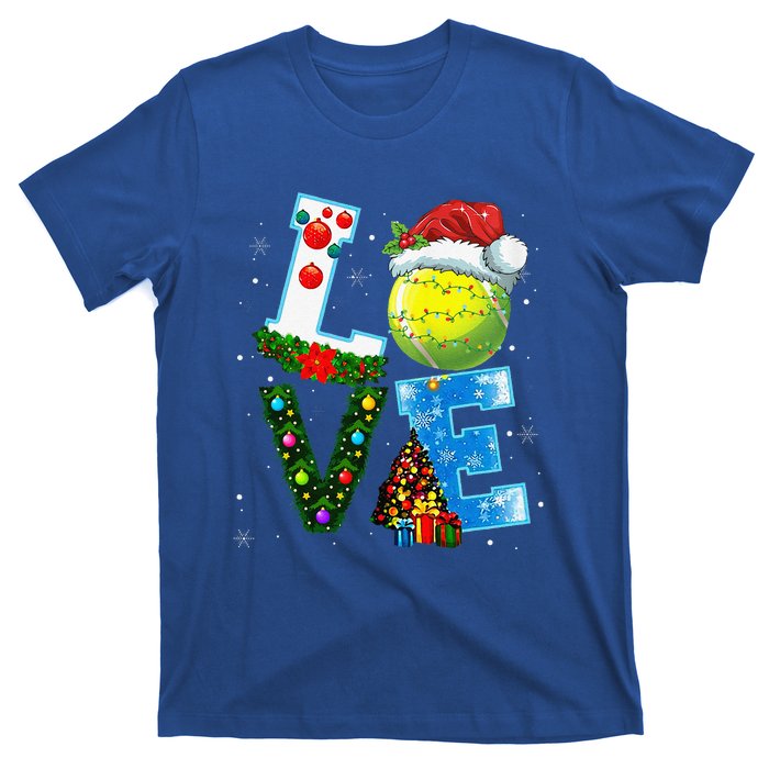 Christmas Tennis Players Lovers Xmas T-Shirt