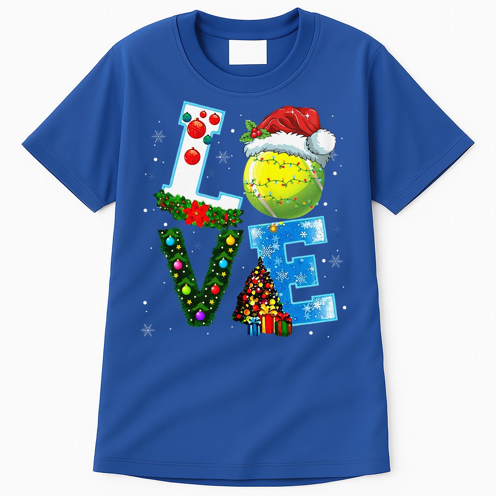 Christmas Tennis Players Lovers Xmas Tall T-Shirt
