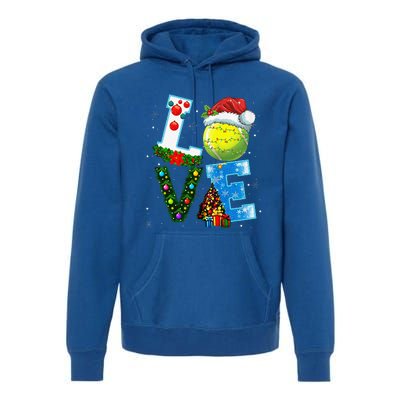 Christmas Tennis Players Lovers Xmas Premium Hoodie