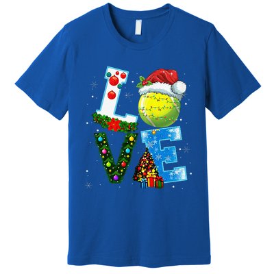 Christmas Tennis Players Lovers Xmas Premium T-Shirt