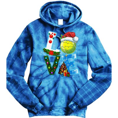 Christmas Tennis Players Lovers Xmas Tie Dye Hoodie