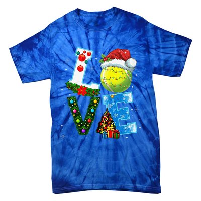 Christmas Tennis Players Lovers Xmas Tie-Dye T-Shirt