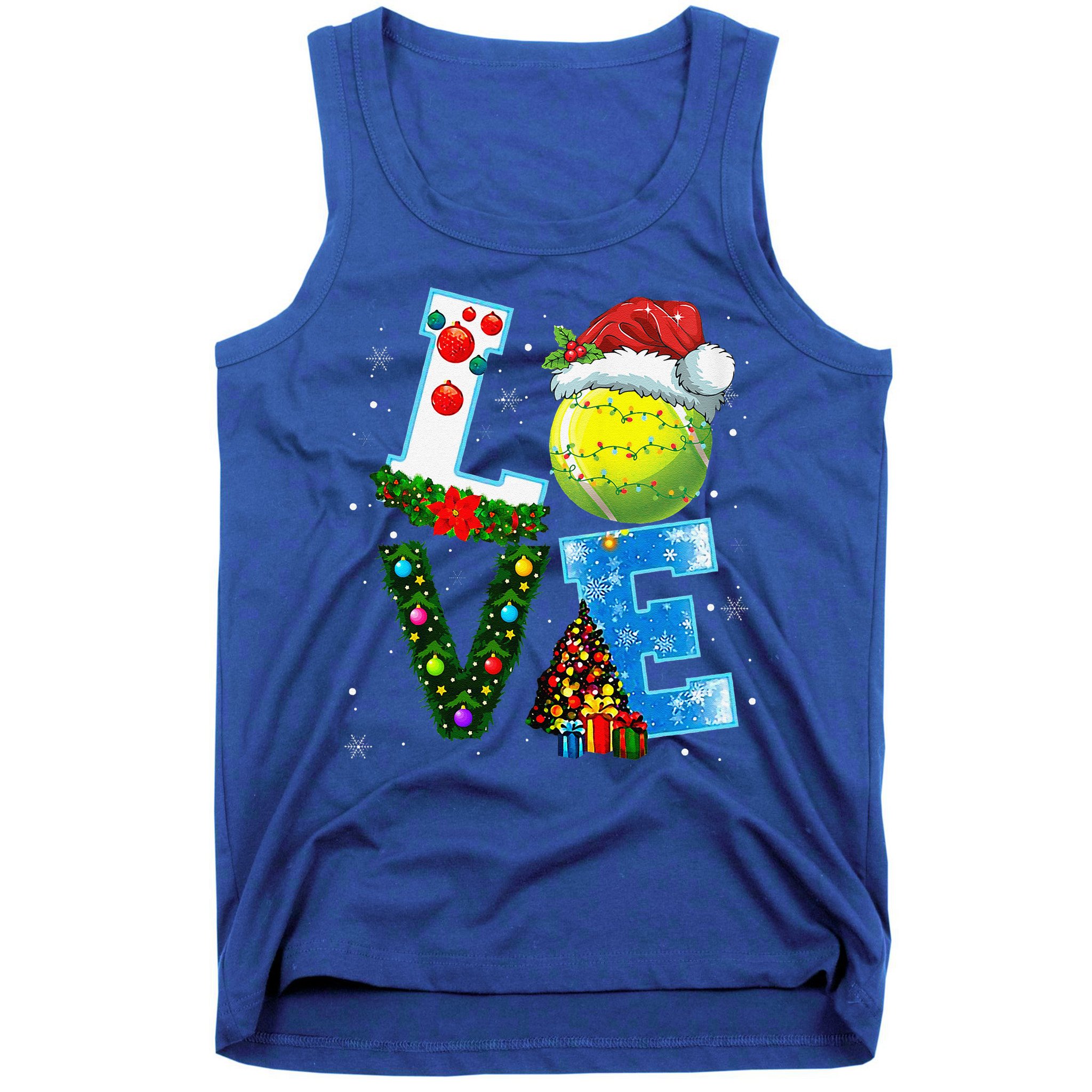 Christmas Tennis Players Lovers Xmas Tank Top
