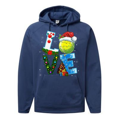 Christmas Tennis Players Lovers Xmas Performance Fleece Hoodie