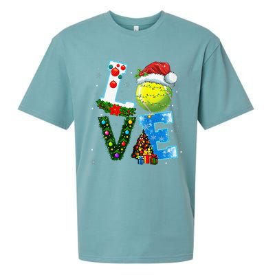 Christmas Tennis Players Lovers Xmas Sueded Cloud Jersey T-Shirt