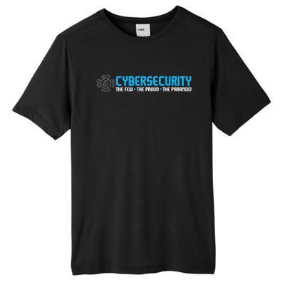 Cybersecurity The Paranoid IT Analyst Programmer Hacker Tall Fusion ChromaSoft Performance T-Shirt