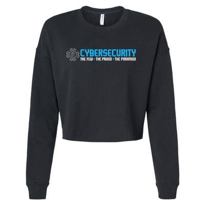 Cybersecurity The Paranoid IT Analyst Programmer Hacker Cropped Pullover Crew