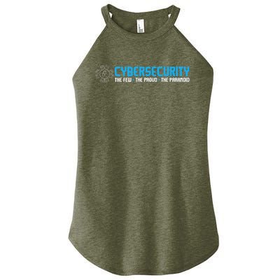 Cybersecurity The Paranoid IT Analyst Programmer Hacker Women’s Perfect Tri Rocker Tank