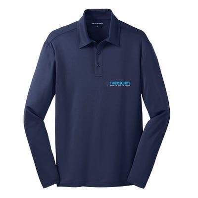 Cybersecurity The Paranoid IT Analyst Programmer Hacker Silk Touch Performance Long Sleeve Polo