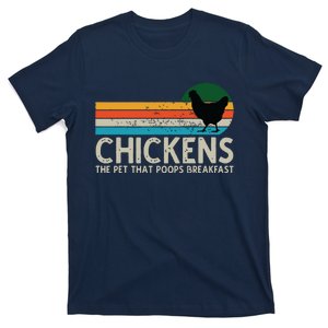 Chickens The Pet That Poops Breakfast Funny Farmers T-Shirt