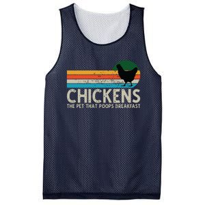 Chickens The Pet That Poops Breakfast Funny Farmers Mesh Reversible Basketball Jersey Tank