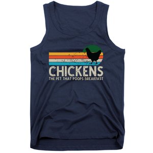 Chickens The Pet That Poops Breakfast Funny Farmers Tank Top