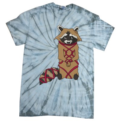 Cute Trash Panda Racoon Shibari Rope Bondage Kawaii Tie-Dye T-Shirt