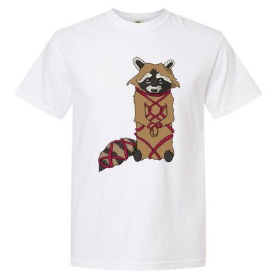 Cute Trash Panda Racoon Shibari Rope Bondage Kawaii Garment-Dyed Heavyweight T-Shirt