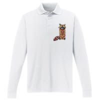 Cute Trash Panda Racoon Shibari Rope Bondage Kawaii Performance Long Sleeve Polo