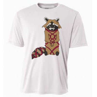 Cute Trash Panda Racoon Shibari Rope Bondage Kawaii Cooling Performance Crew T-Shirt