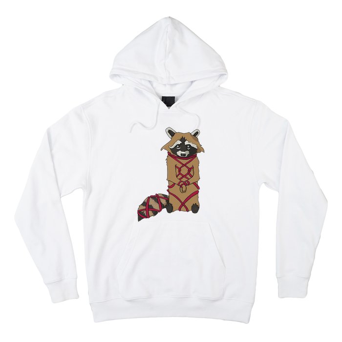 Cute Trash Panda Racoon Shibari Rope Bondage Kawaii Hoodie