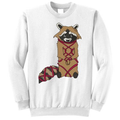 Cute Trash Panda Racoon Shibari Rope Bondage Kawaii Sweatshirt