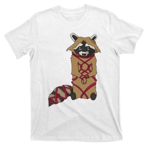 Cute Trash Panda Racoon Shibari Rope Bondage Kawaii T-Shirt