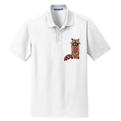 Cute Trash Panda Racoon Shibari Rope Bondage Kawaii Dry Zone Grid Polo