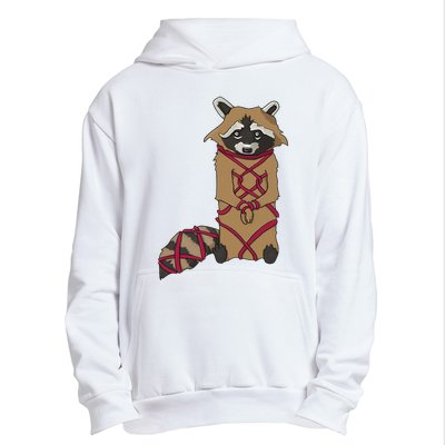 Cute Trash Panda Racoon Shibari Rope Bondage Kawaii Urban Pullover Hoodie