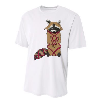 Cute Trash Panda Racoon Shibari Rope Bondage Kawaii Performance Sprint T-Shirt