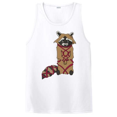 Cute Trash Panda Racoon Shibari Rope Bondage Kawaii PosiCharge Competitor Tank