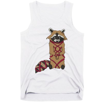 Cute Trash Panda Racoon Shibari Rope Bondage Kawaii Tank Top