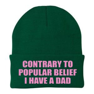 Contrary To Popular Belief I Have A Dad Funny Design Knit Cap Winter Beanie