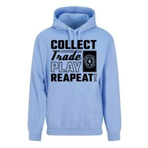 Collect Trade Play Repeat Trading Card Game Meaningful Gift Unisex Surf Hoodie