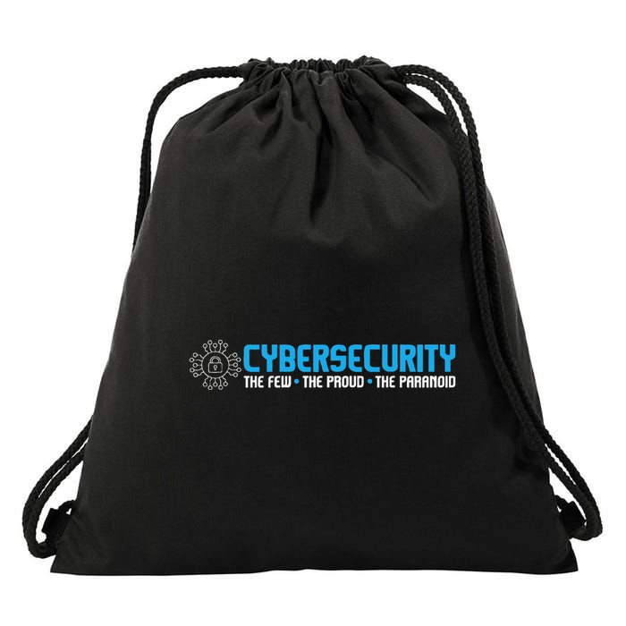 Cybersecurity The Paranoid It Analyst Programmer Hacker Drawstring Bag