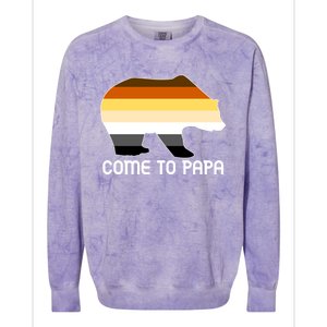 Come To Papa Bear Pride Flag Gift Colorblast Crewneck Sweatshirt